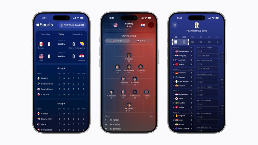 Apple Sports Hadirkan Pengalaman Piala Dunia Lebih Interaktif dengan Formasi Pemain Langsung