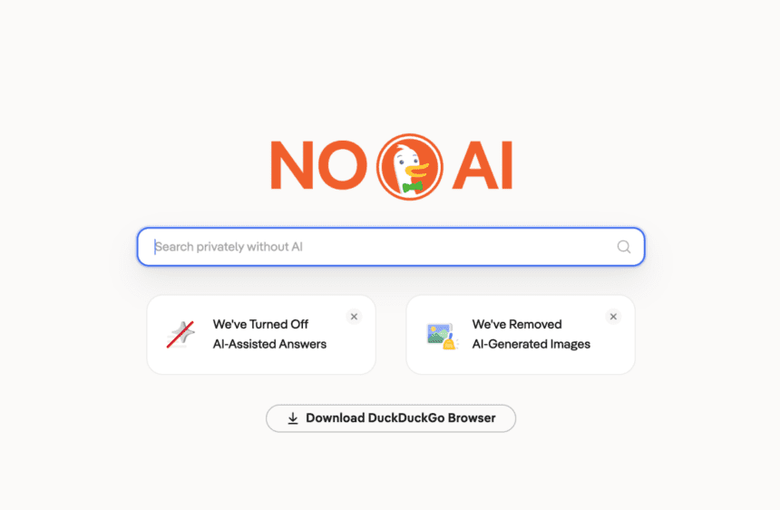 DuckDuckGo Permudah Akses Mesin Pencarinya Tanpa AI Saat Lalu Lintas Pengguna Meningkat Pesat